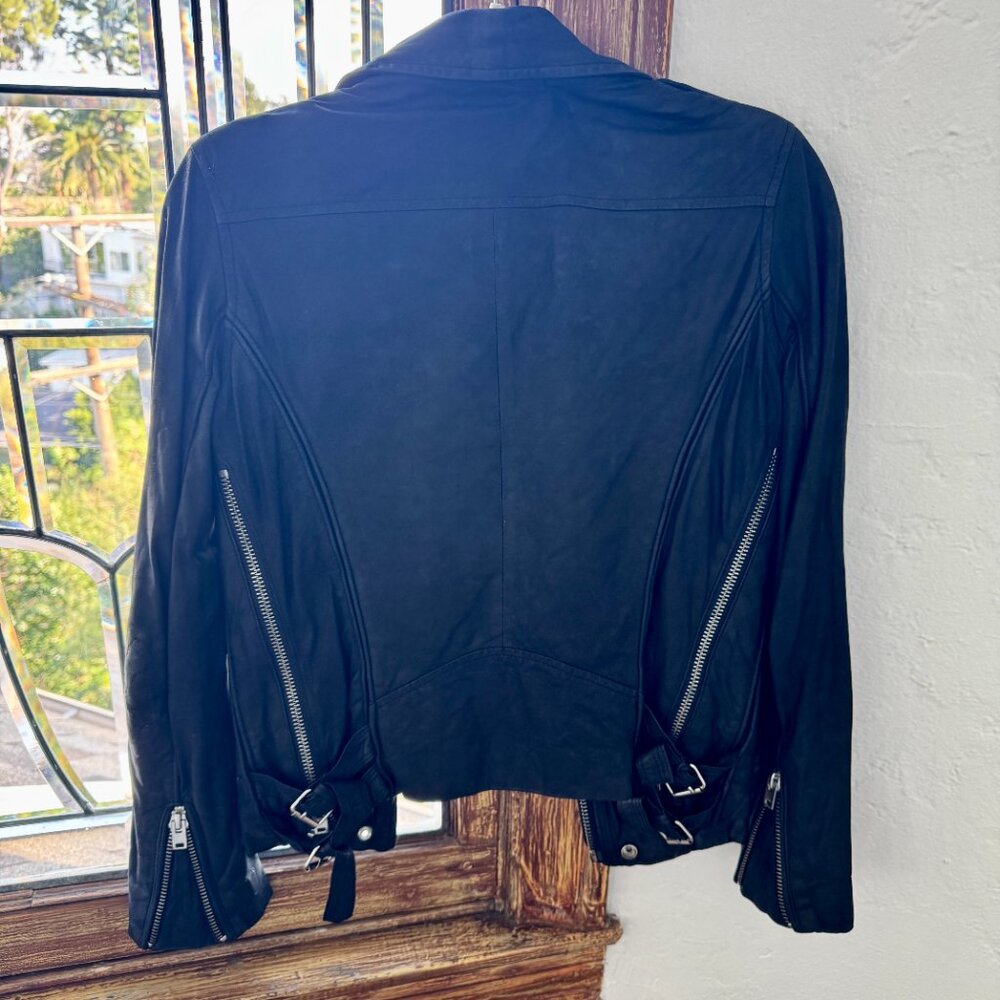 IRO Tajime Lamb Leather Suede Biker Jacket - Picture 6 of 14